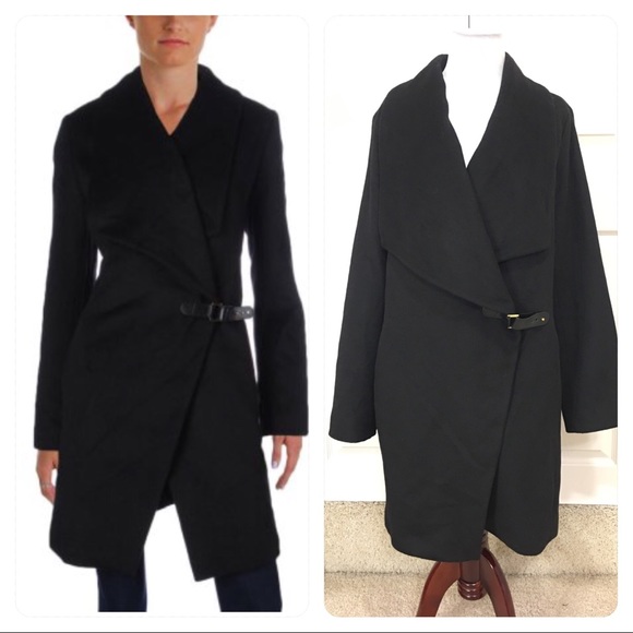 Ralph Lauren Jackets & Blazers - New! Lauren Ralph Lauren Buckled Drape-Front Coat